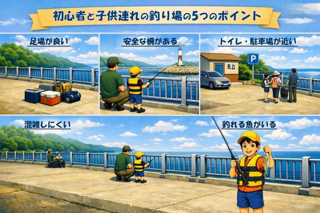 初心者と子供釣れの釣り場のポイント