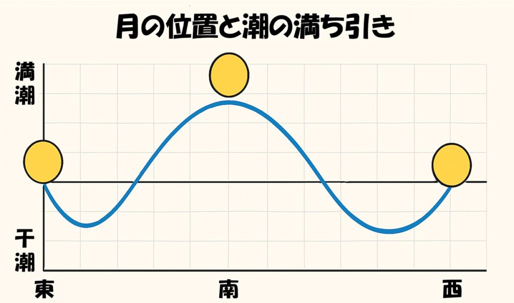 潮の満ち引きイメージ