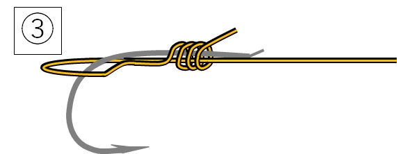 外掛け結びの結び方:手順3