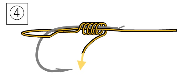 外掛け結びの結び方:手順4