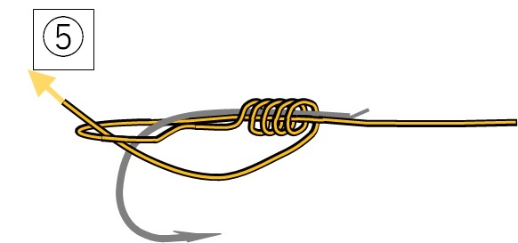 外掛け結びの結び方:手順5