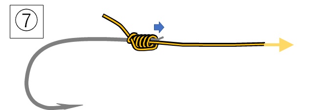 外掛け結びの結び方:手順7